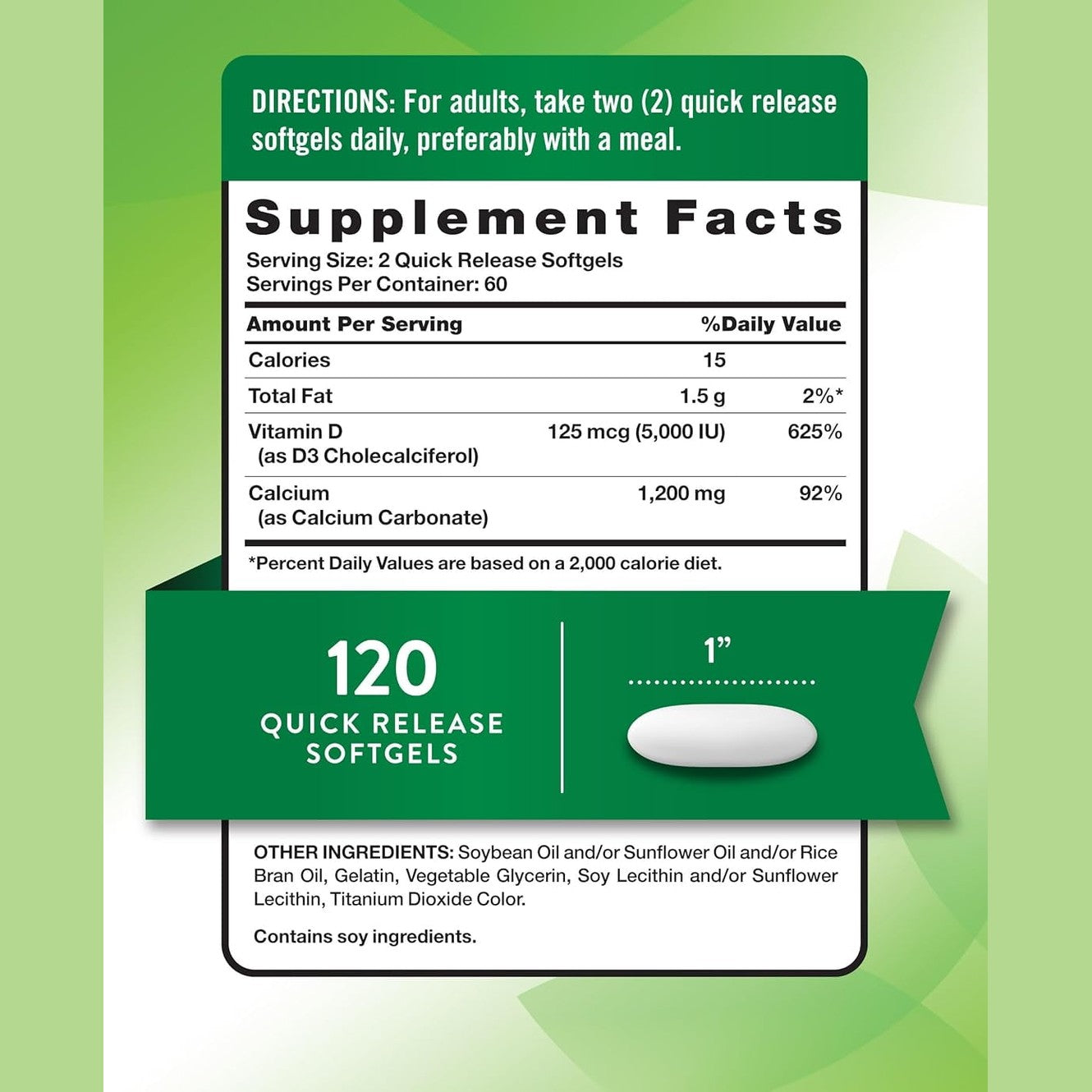 Calcium plus Vitamin d 5,000 IU