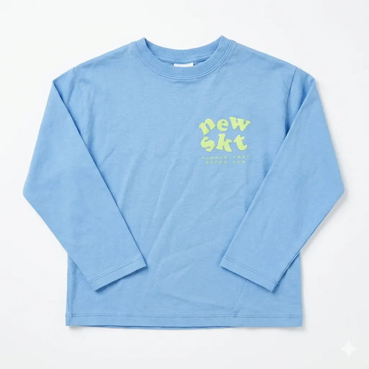 Zara Boy's Light Blue New Sky Graphic Youth Long Sleeve Blouse|Zara in Lebanon