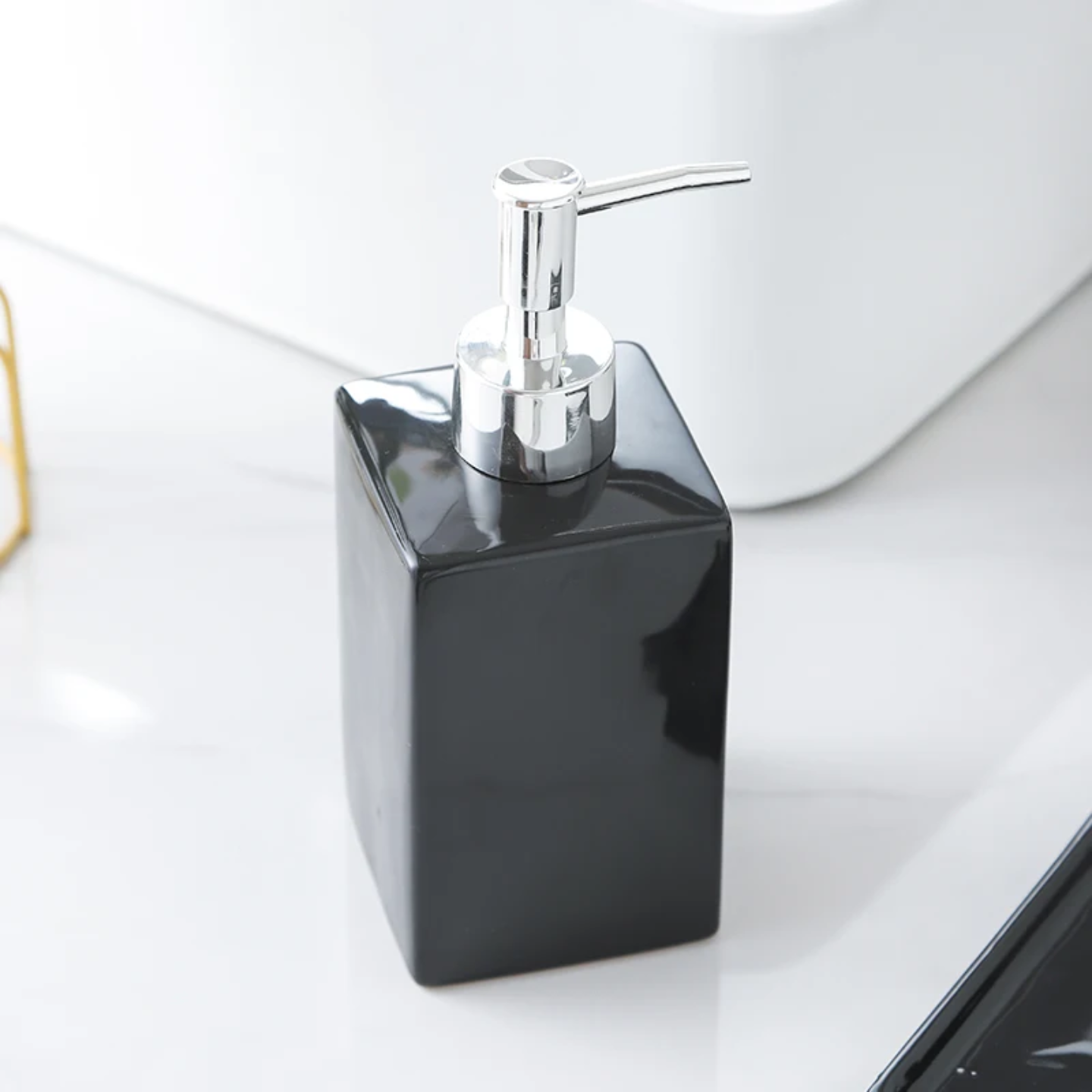CERAMIC BATHROOM SET OF 4 PCS BLACK