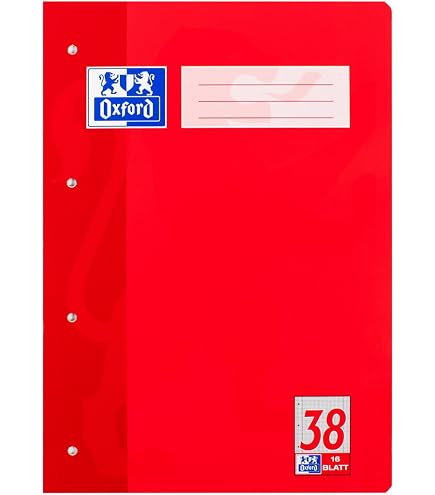 Oxford Touch' Red 16 Pages Squared A4 Copybook | Oxford In Lebanon