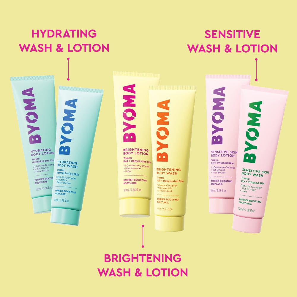 BYOMA Universal Bodycare Collection 3 BODY LOTIONS + 3 BODY WASHES