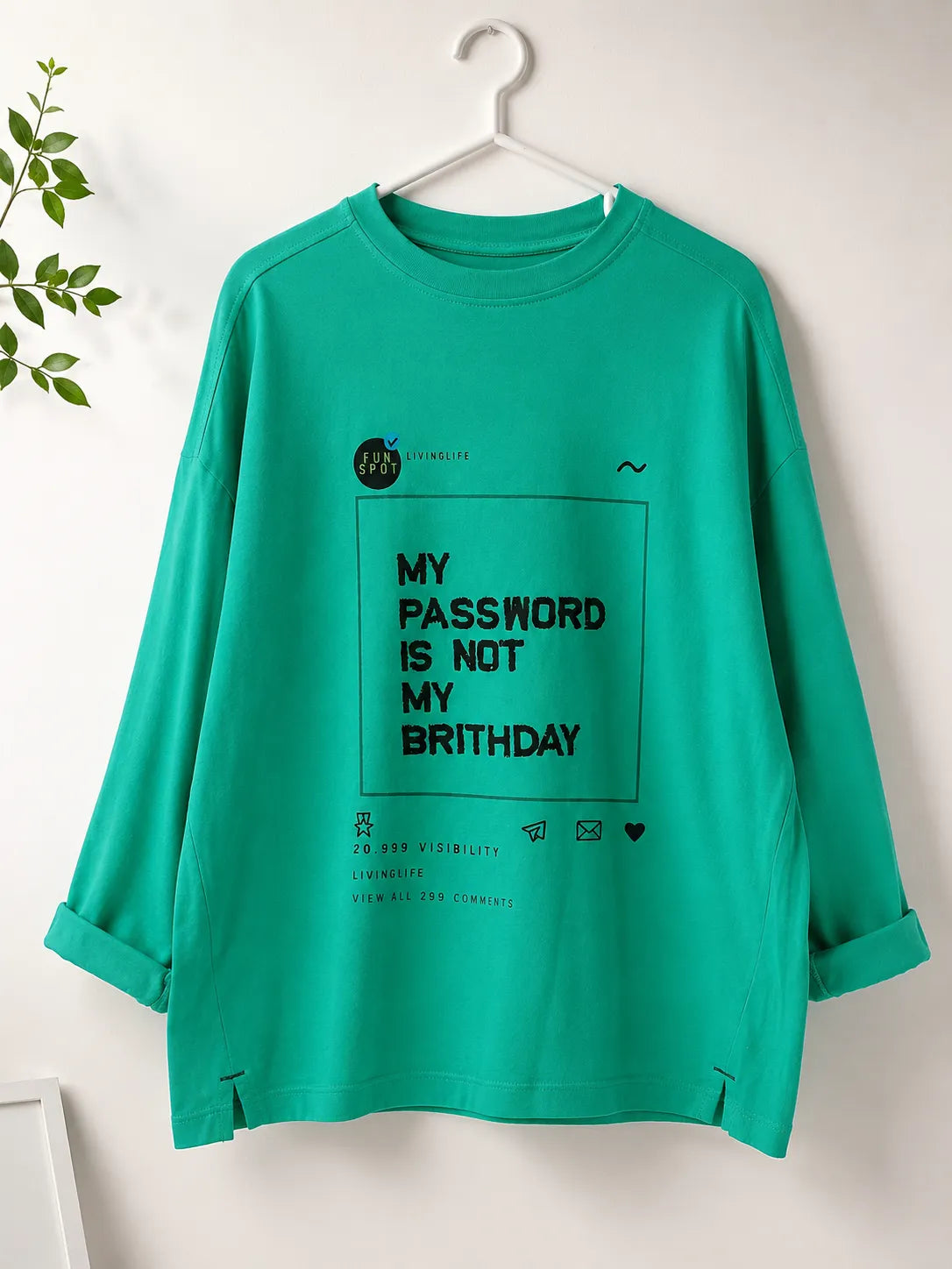 Zara Boy's Green Chest Print Long Sleeve Blouse | Zara In Lebanon
