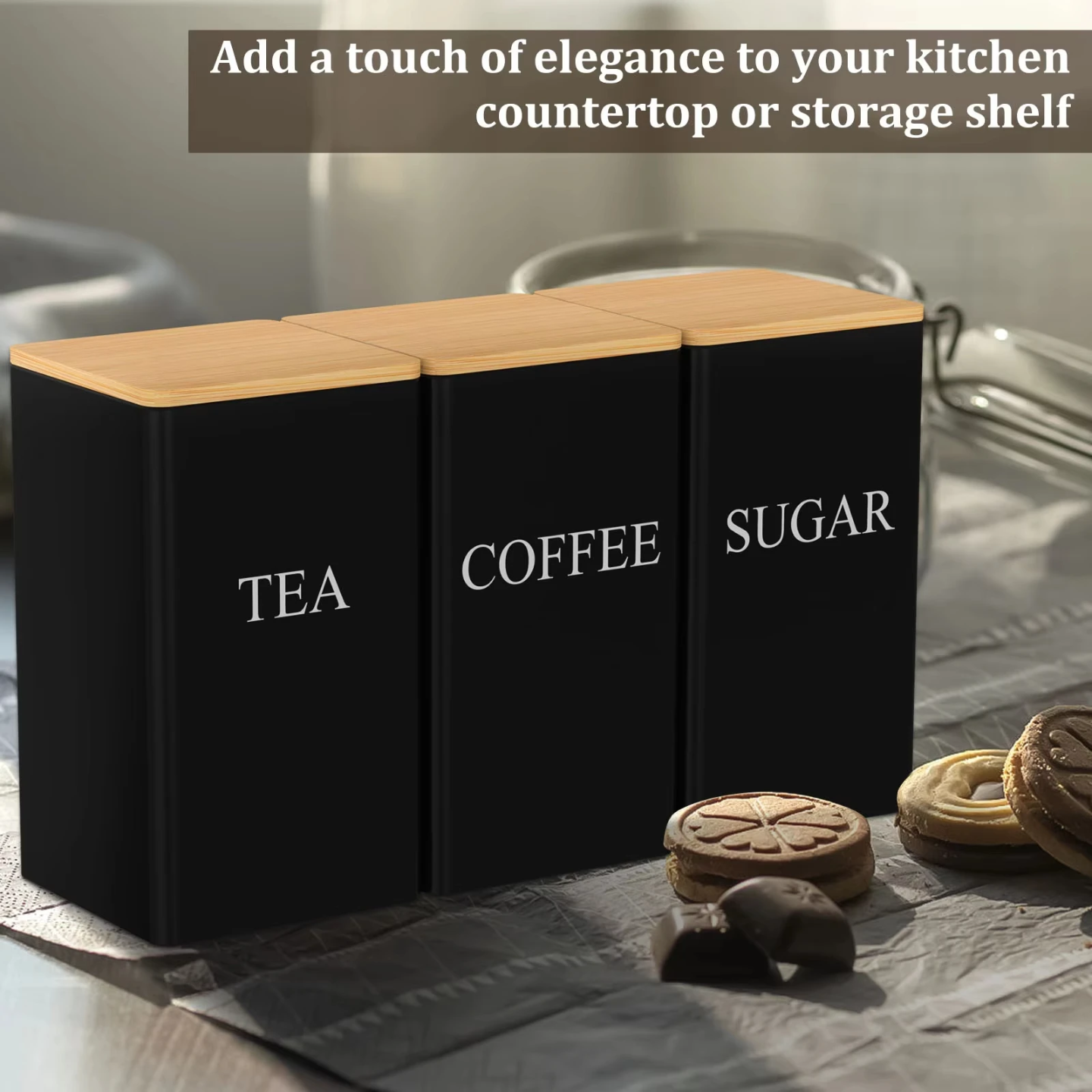 SUGAR, COFFEE , AND TEA JARS SET
