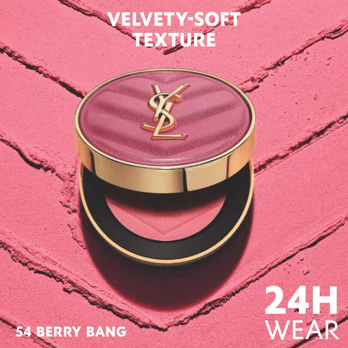 Yves Saint Laurent 
Make Me Blush 24H Buildable Powder Blush Color: 54 Berry Bang - pink raspberry matte