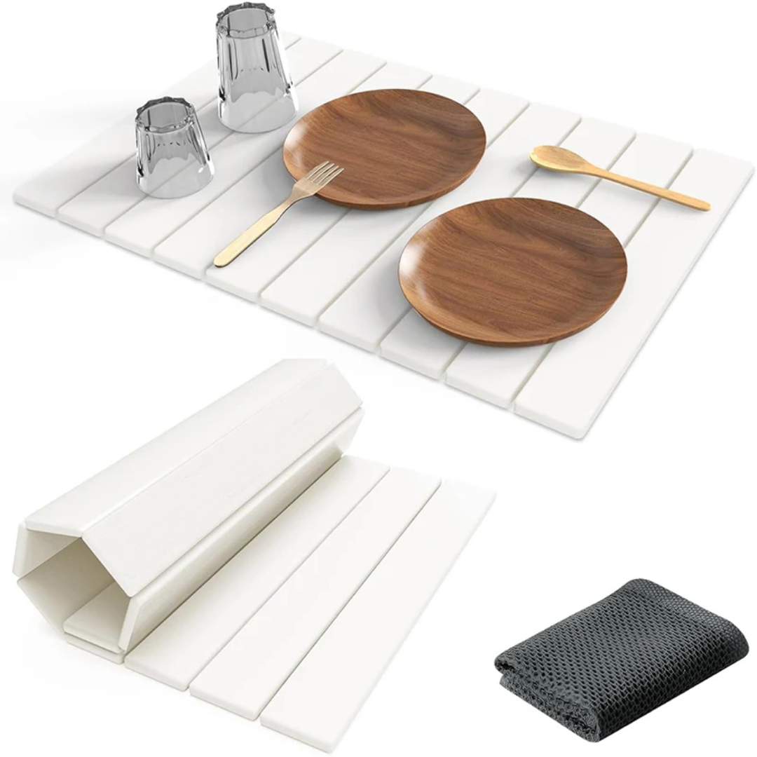 WHITE DIATOMITE STONE KITCHEN COUNTER DRYING MAT