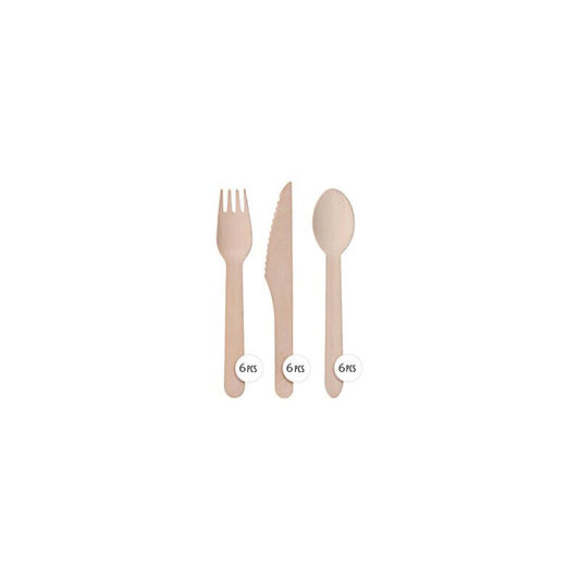 SD Wooden 18 pcs Cutlery Set|SD In Lebanon