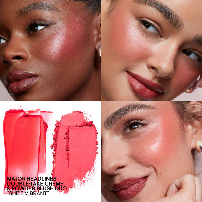 Patrick Ta Major Headlines Double Take Cream Powder Blush Duo -She's vibrant