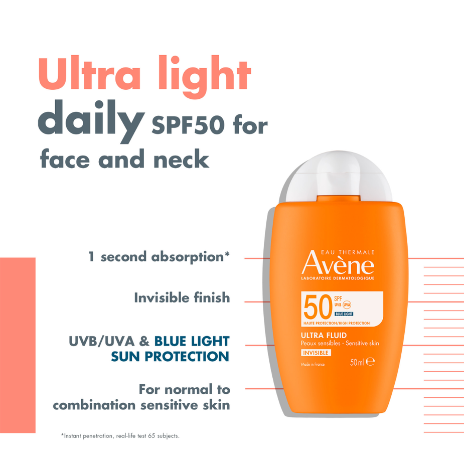 Buy 1 Get 1: Avène Ultra Fluid Invisible SPF50 50 ML