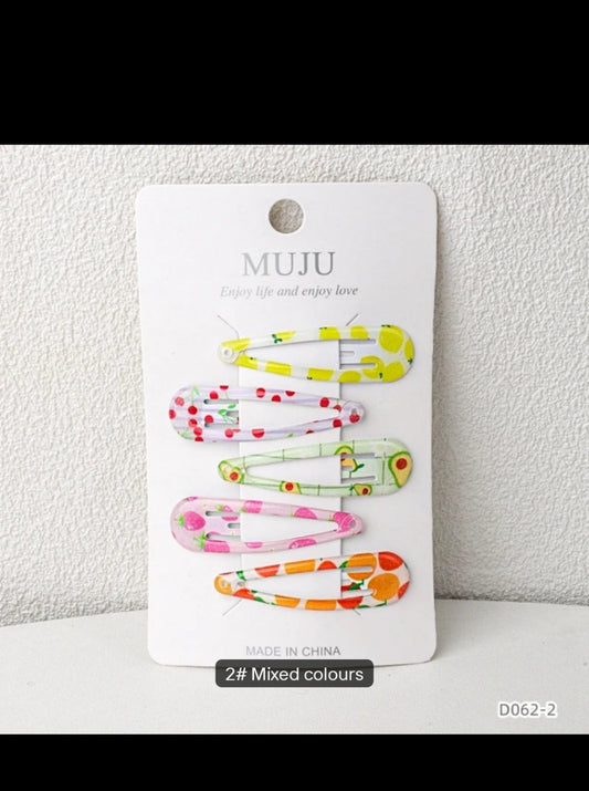 Muju 5-Piece Set Of Colorful Sweet Hair Pin |Muju In Lebanon