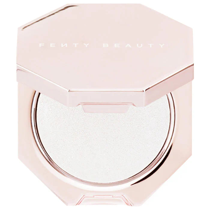 Fenty Beauty by Rihanna 
Diamond Bomb All-Over Diamond Veil.               Color: How Many Carats?! - pure platinum sparkle mini size