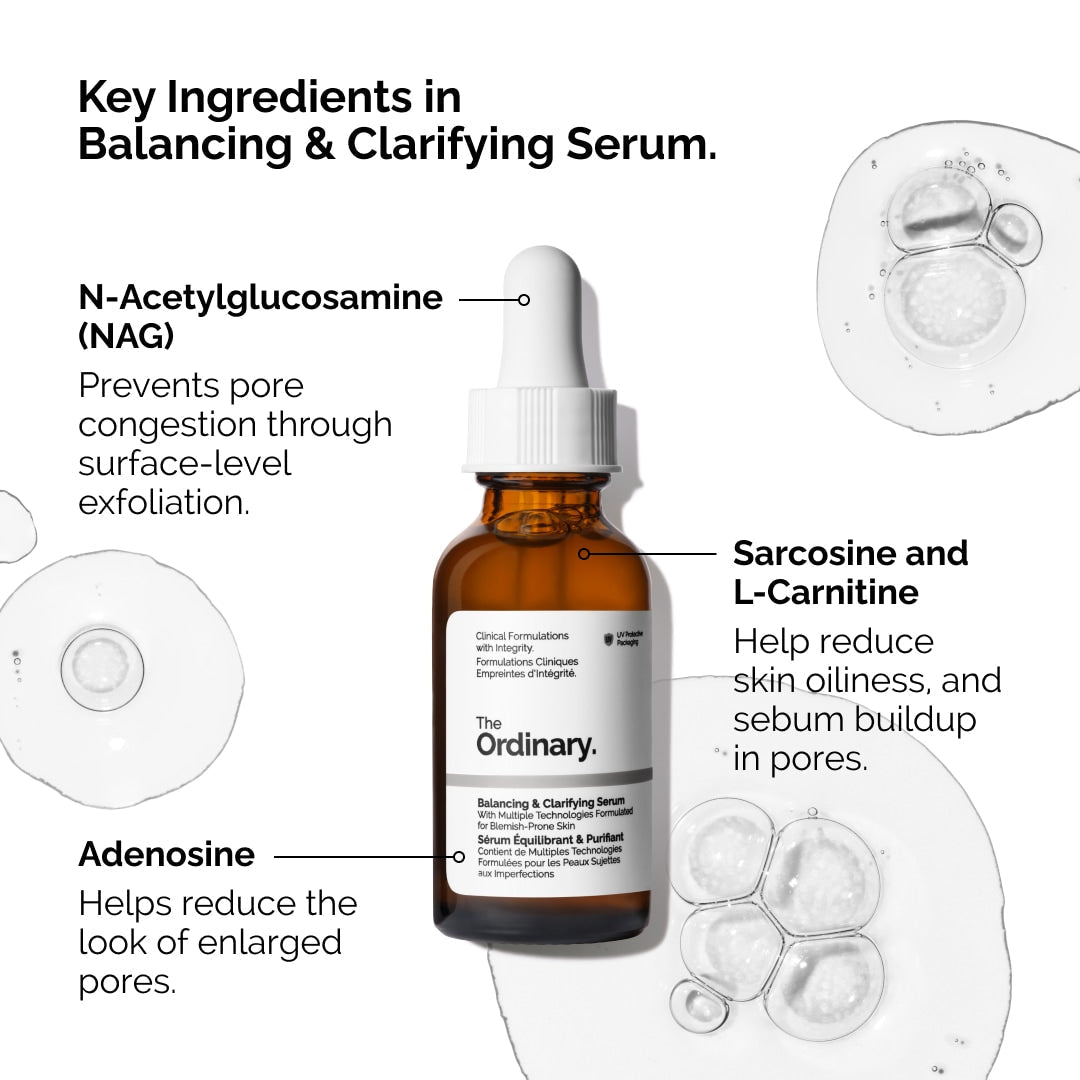 The Ordinary Balancing & Clarifying Serum For Oily Skin And Pore Refinement 30ml