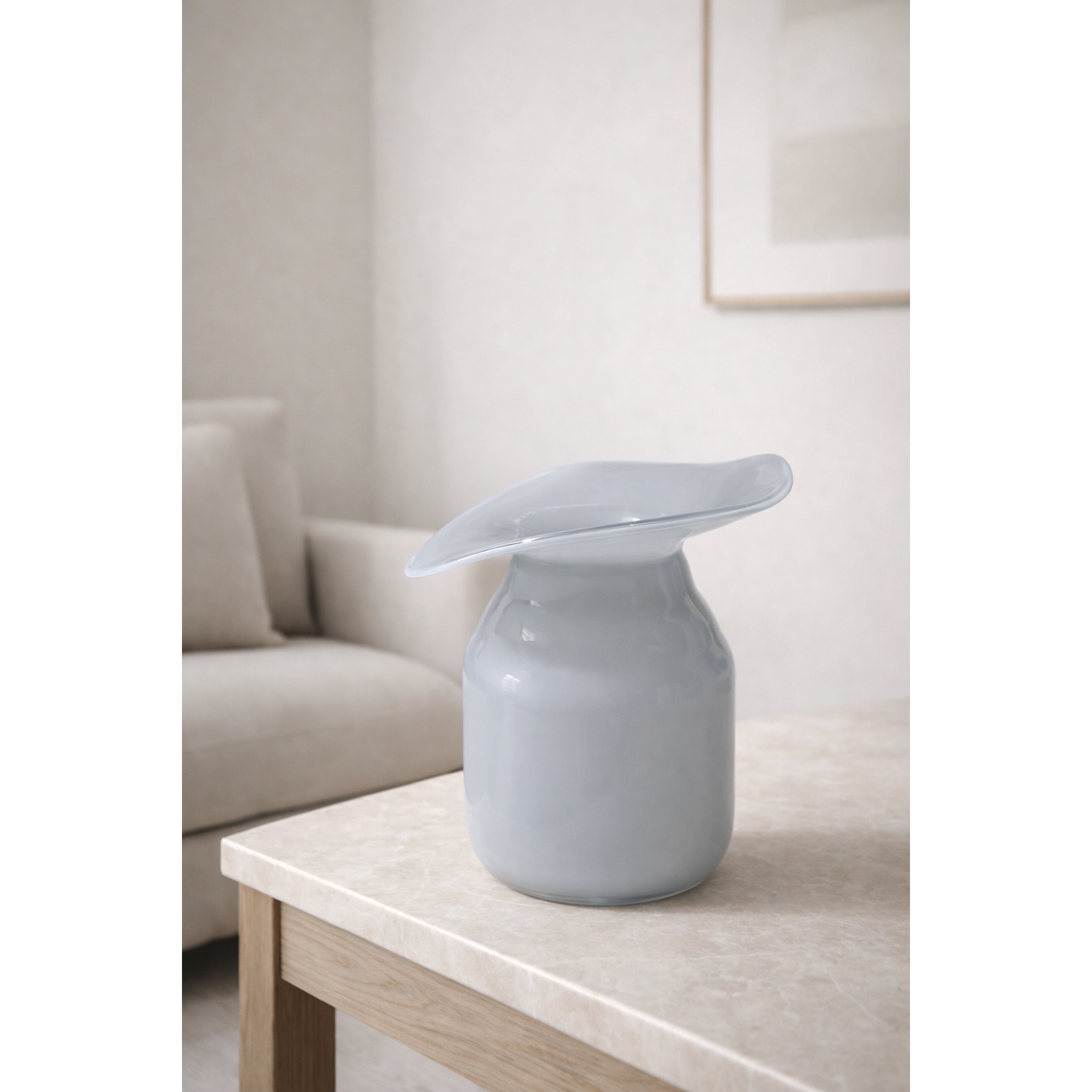 GREY GLASS VASES