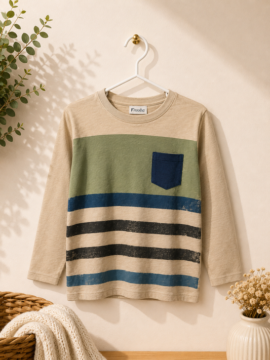 Zara Boy's Multicolor Striped Long Sleeve Blouse | Zara In Lebanon