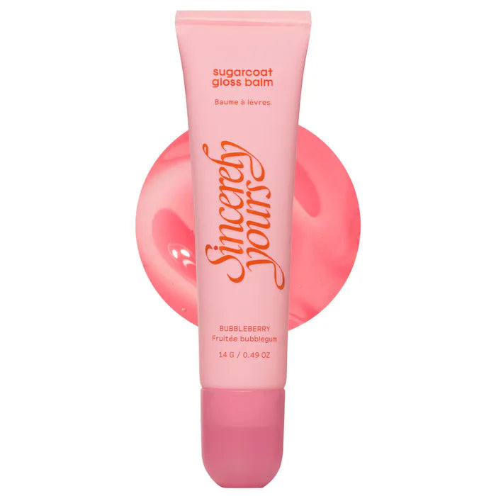 Sincerely Yours 
Sugarcoat Gloss Soothing & Hydrating Lip Balm.  Color: BubbleberryNew