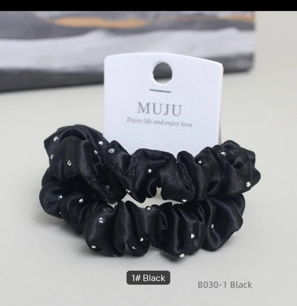 2-Piece Set of Korean Version Light Luxury Hair Accessories Hot Drill Hair Ties Elastic Hair Bands category