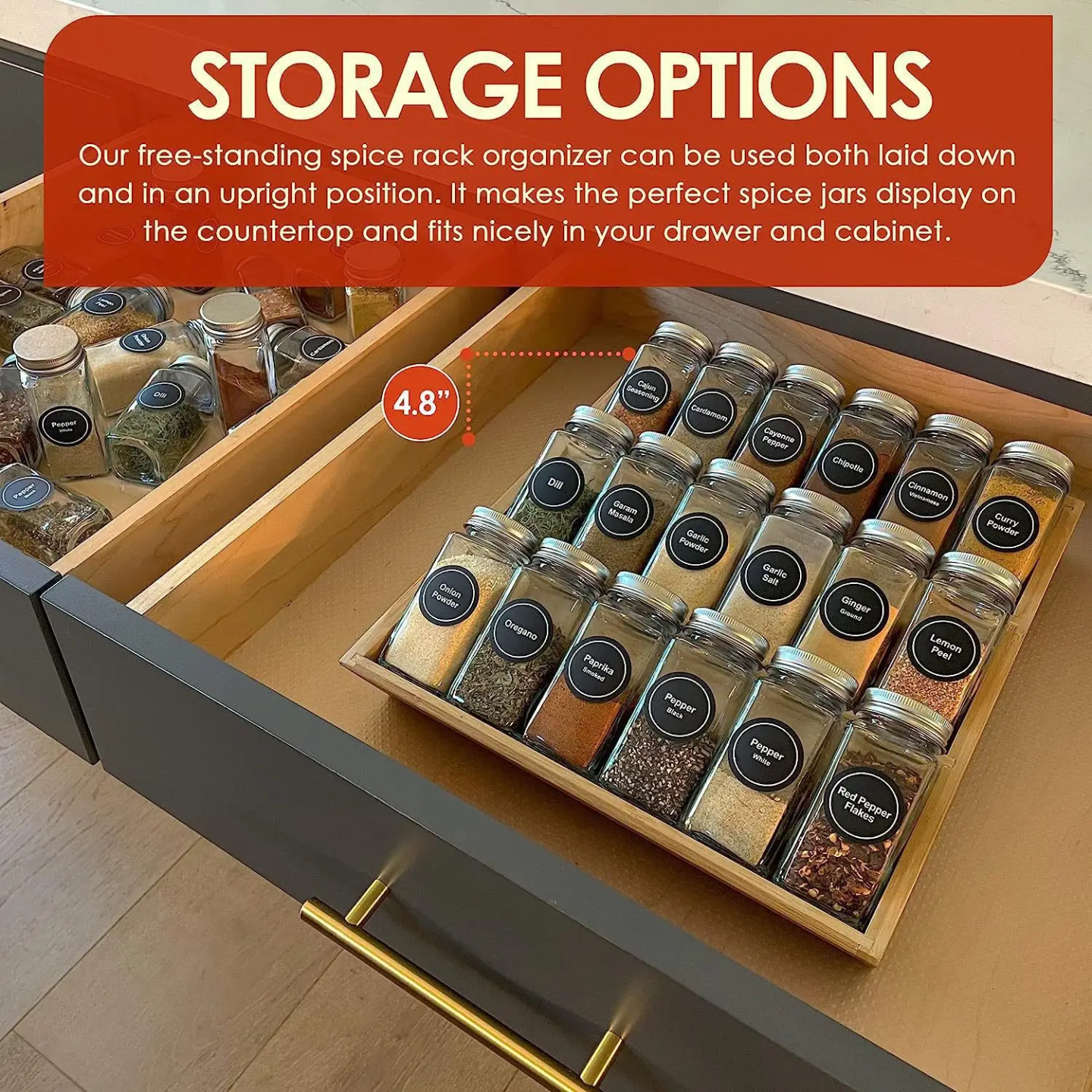 3 TIER BAMBOO JARS ORGANIZER 29*38 CM ( JARS NOT INCLUDED)