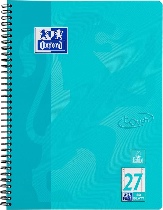 Oxford Touch Aqua 80 Pages Lined A4 Copybook | Oxford In Lebanon