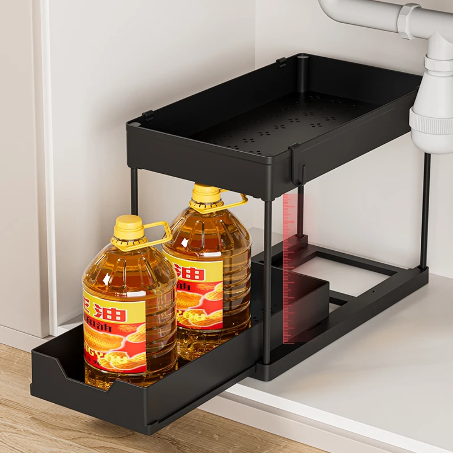 2 LAYER STORAGE SHELF  DRAWER