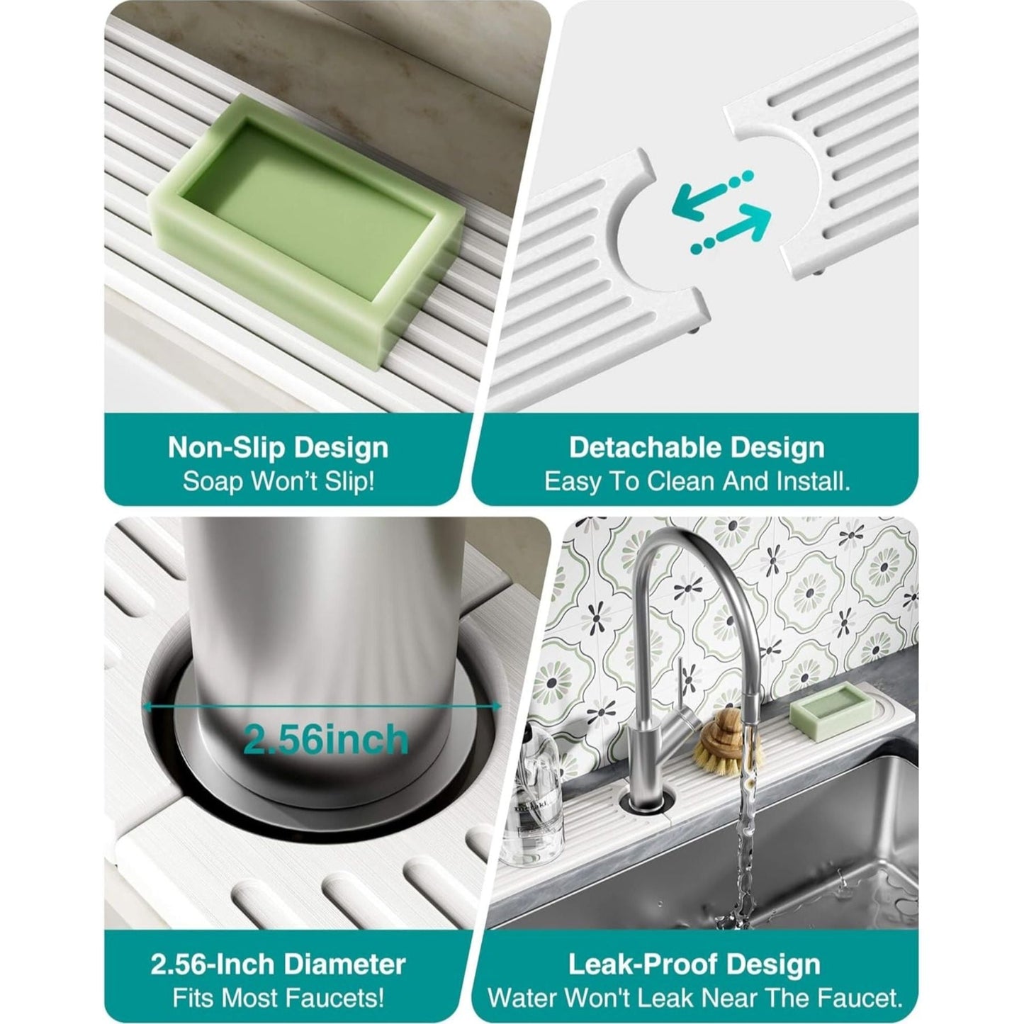 Diatomite Stone Fast Drying Faucet Mat for Sink