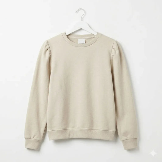 Zara Girl's Greige Puff Long Sleeve Blouse|Zara in Lebanon