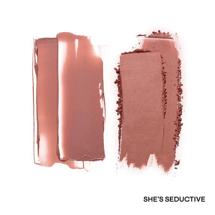 PATRICK TA 
Mini Major Headlines Double-Take Crème & Powder Blush Duo-Color: She's Seductive - warm mauve rose
