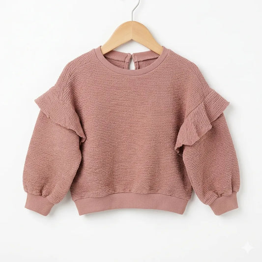 Zara Girl's Blush Ruffle Long Sleeve Blouse|Zara in Lebanon
