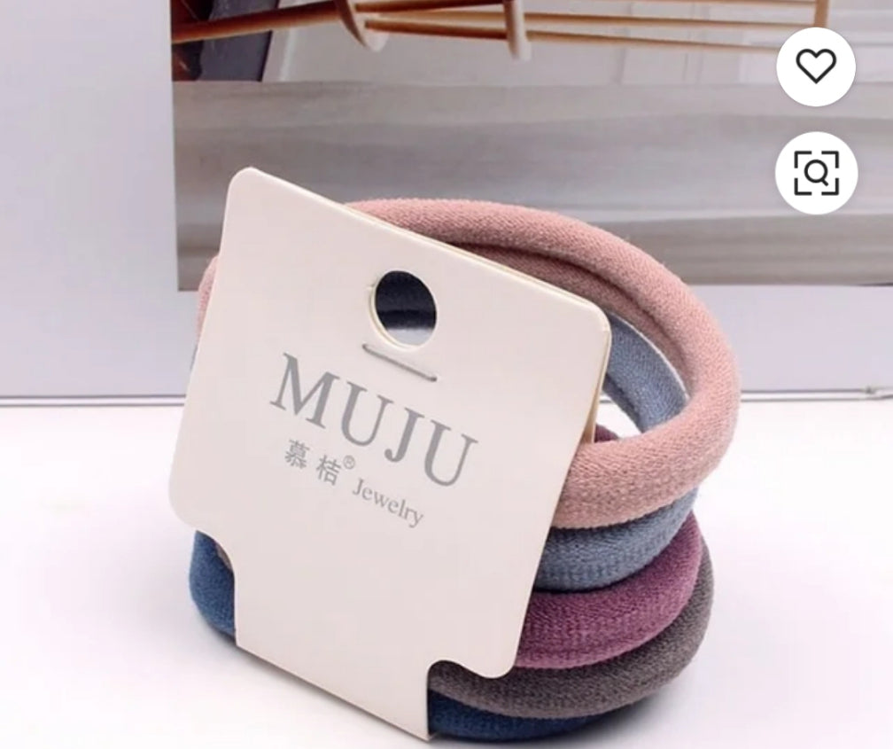 5 Piece Large Seamless Nylon Elastic Hair Ties Colorful Rubber Bands Scrunchie Hair Accessories Rapid Sample