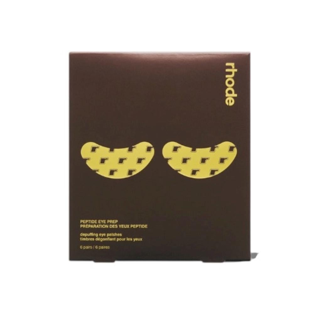 RHODE EYE PATCHES limited edition Banana Peel, the signature rhode logo, and the r icon (exclusive to rhodeskin.com). Includes 6 sets of patches per box