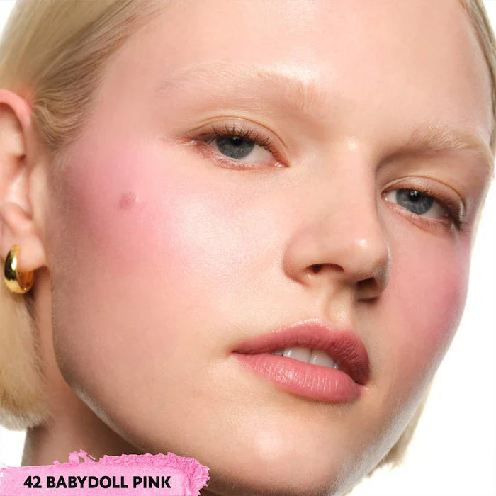 Yves Saint Laurent 
Make Me Blush 24H Buildable Powder Blush. Color: 42 Babydoll Pink - cool baby pink satin
