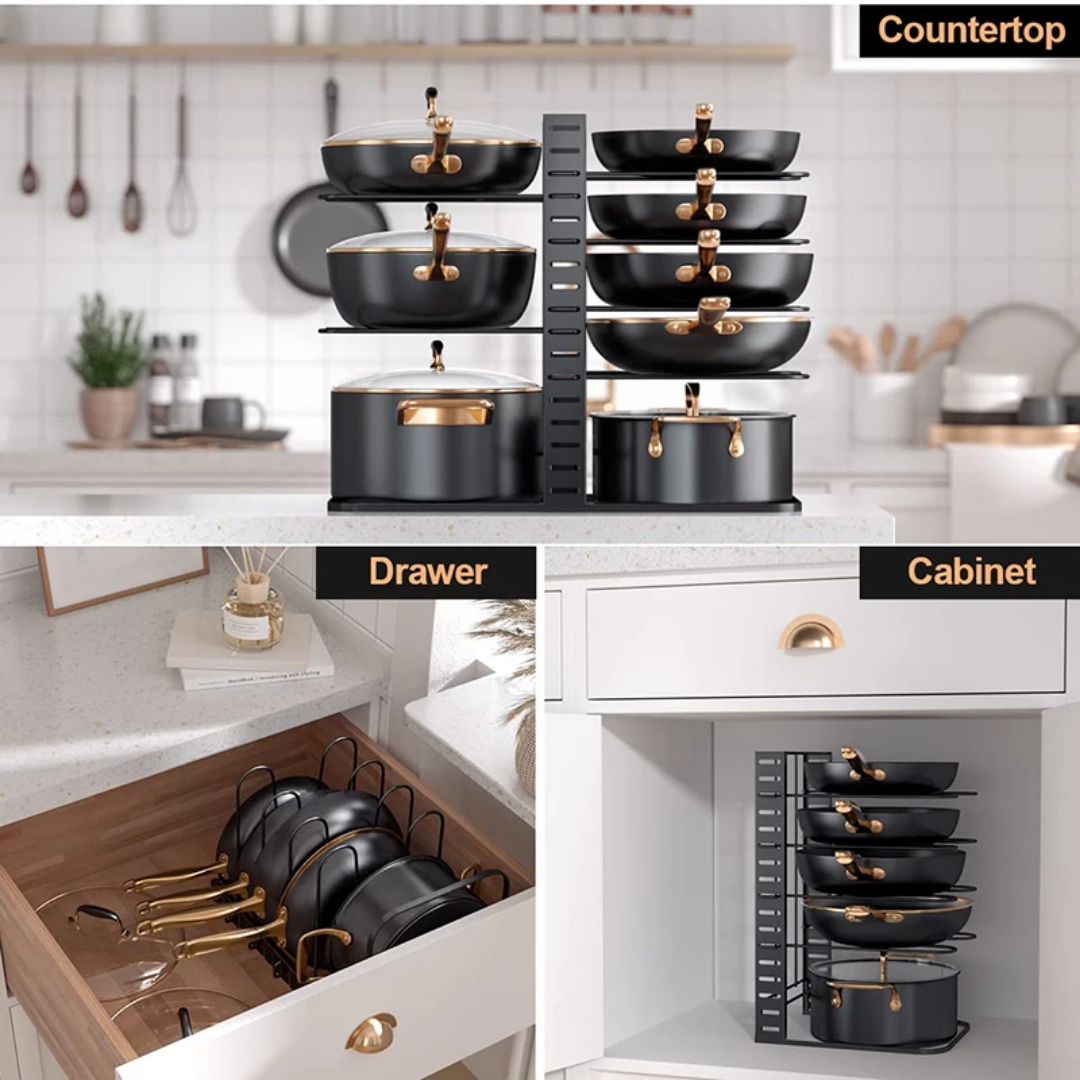 8 TIER KITCHEN  COOKWARE ORGANIZERS