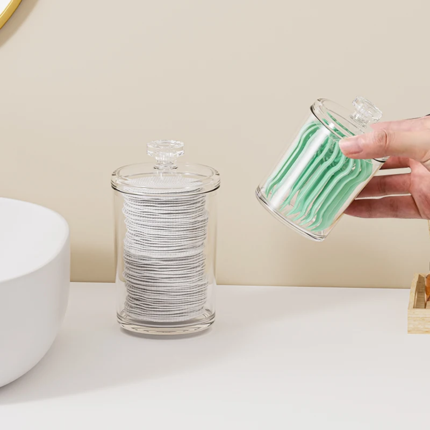 MULTI-USE TRANSPARENT JARS SET OF 3 PCS