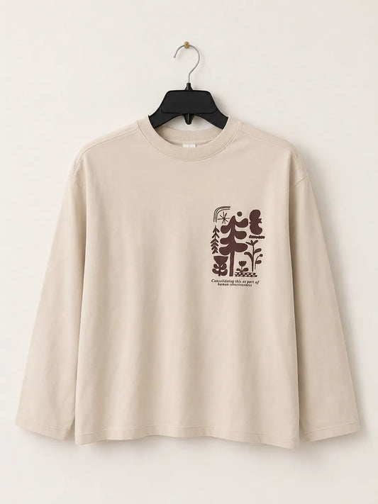 Zara Boy's Beige Back Print Long Sleeve Blouse | Zara In Lebanon