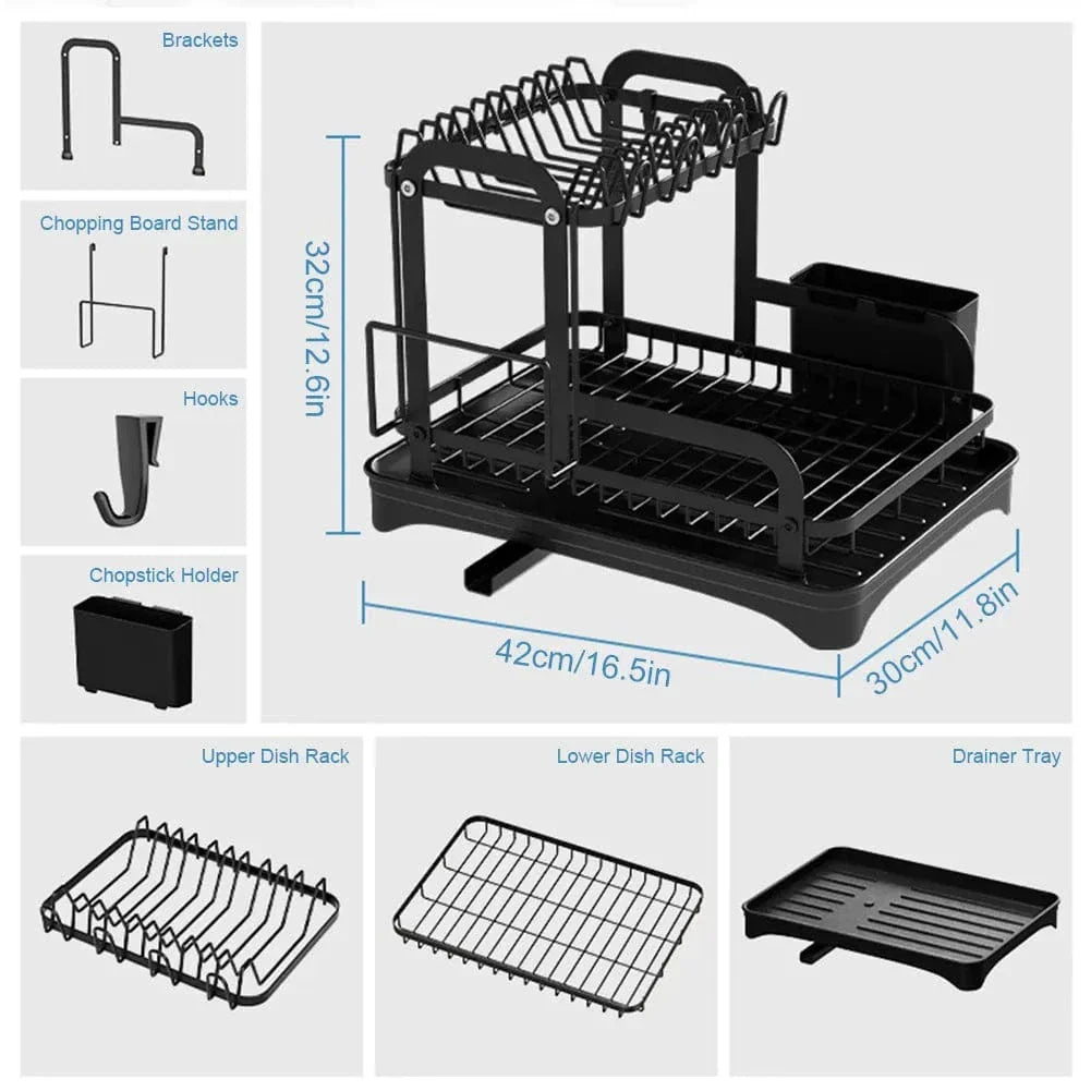 Drainable kitchen rack 2 tier - Medaid International