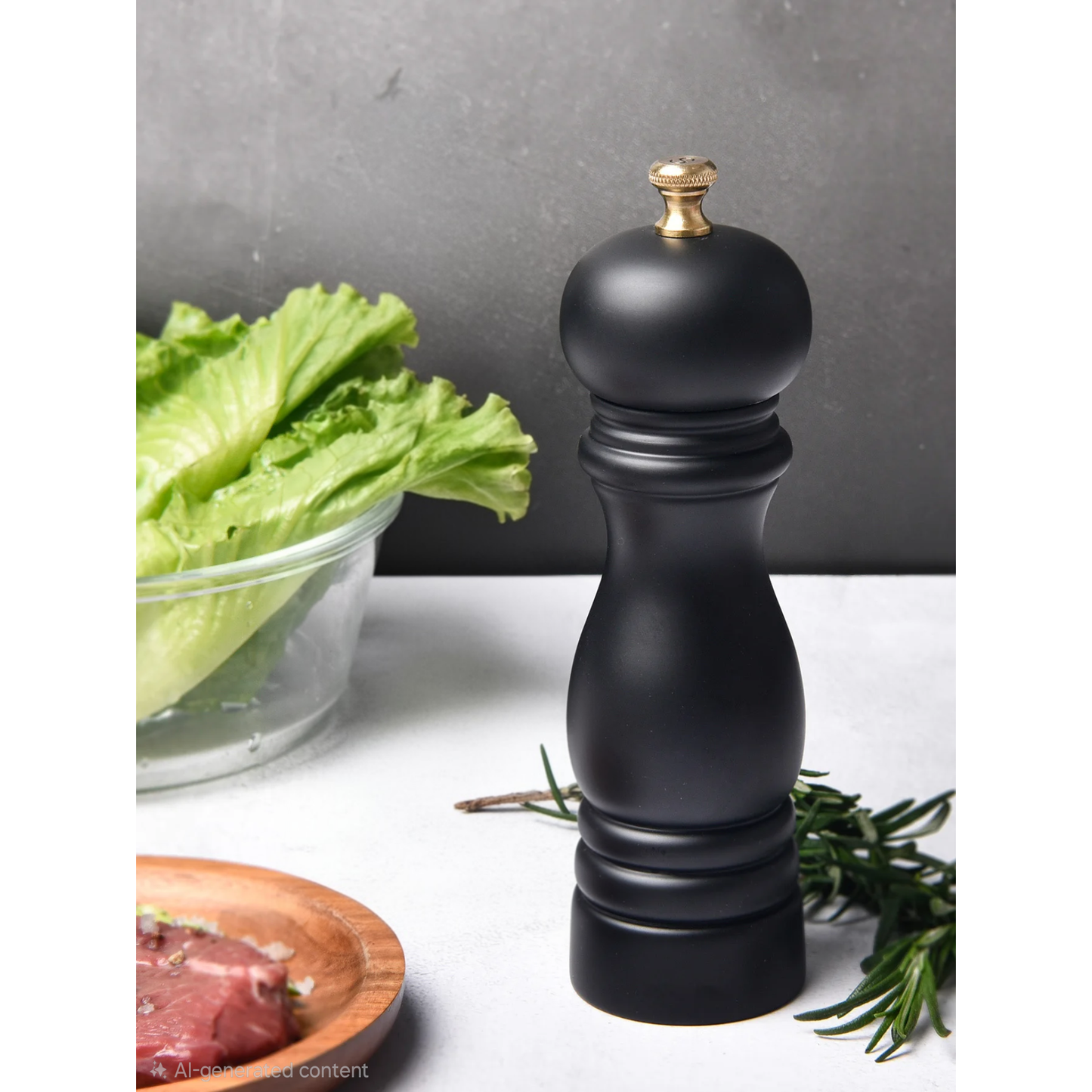 BLACK WOOD PEPPER MANUAL GRINDER