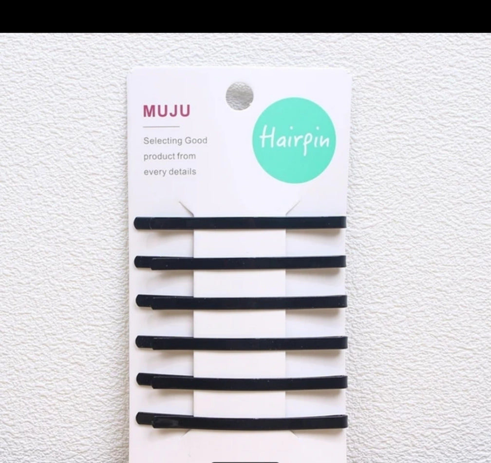 6-Piece Set Metal Rectangle Hairpins Candy-Colored One-Line Hair Clips for Children Sweet MUJU Hair Accessories for Girls