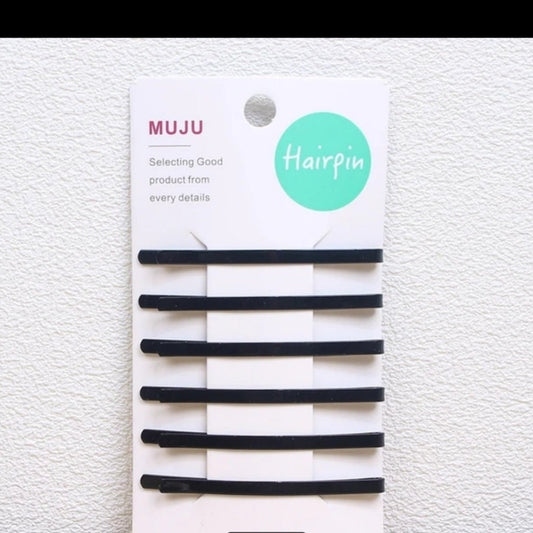6-Piece Set Metal Rectangle Hairpins Candy-Colored One-Line Hair Clips for Children Sweet MUJU Hair Accessories for Girls