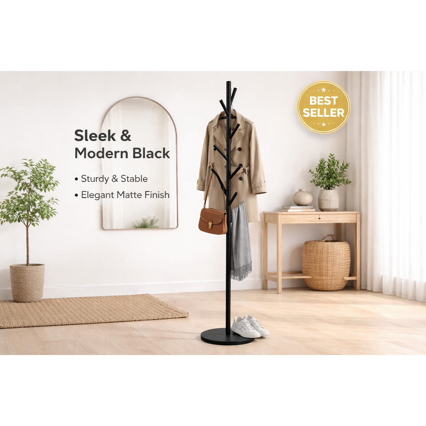 BLACK Metal Coat rack