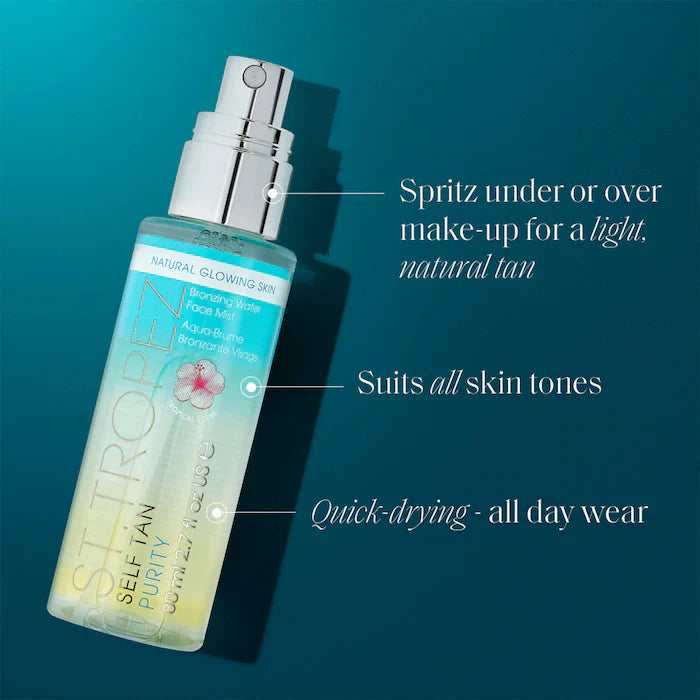St. Tropez 
Self Tan Purity Bronzing Water Face Mist Size: 2.7 oz/ 80 mL