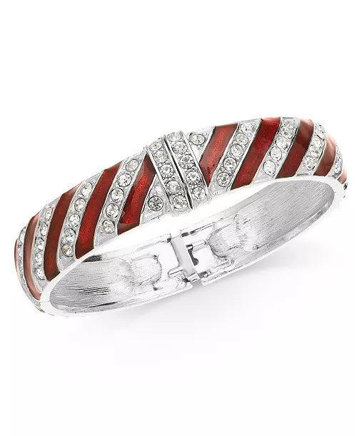 Holiday Lane Women's Pave Red Gold Cubic Zirconia Bangle Bracelet | Holiday Lane In Lebanon