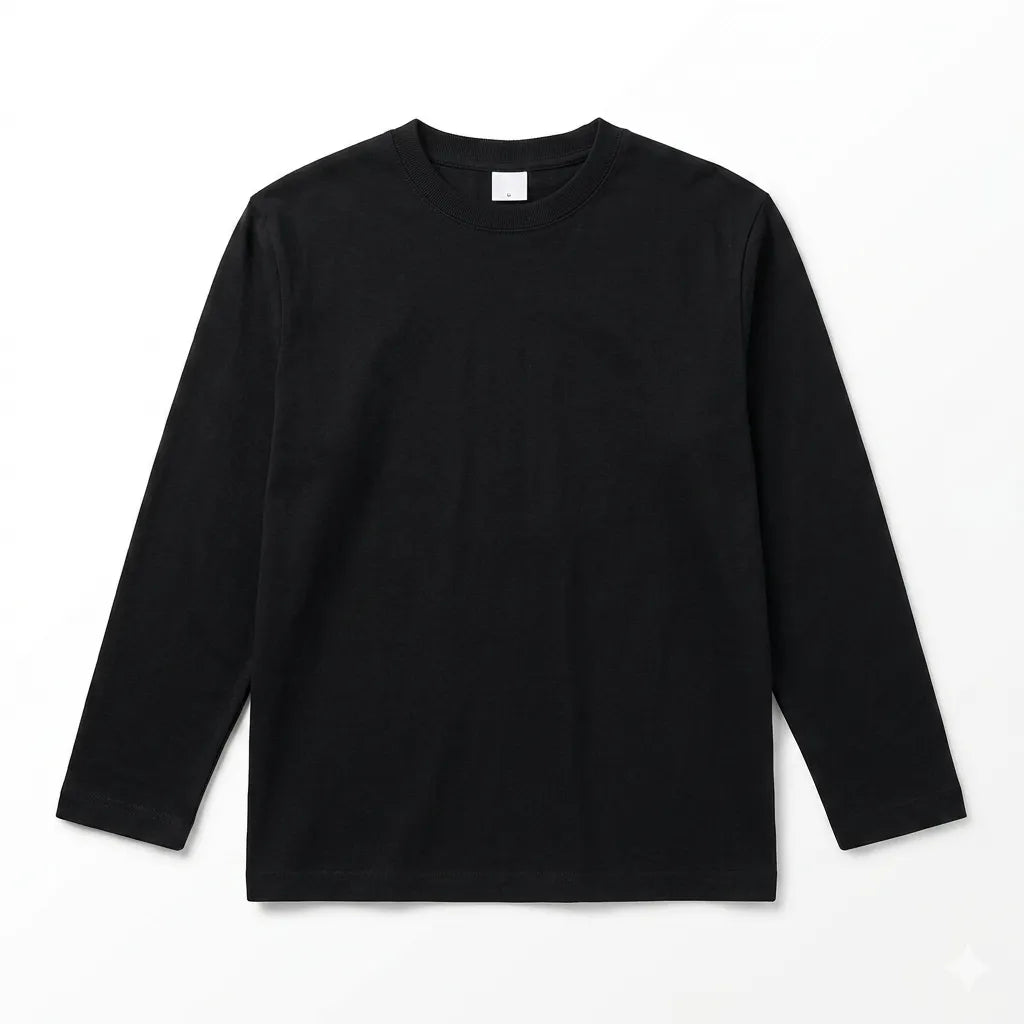 Zara Girl's Black Crew Neck Plain Long Sleeve Blouse|Zara in Lebanon