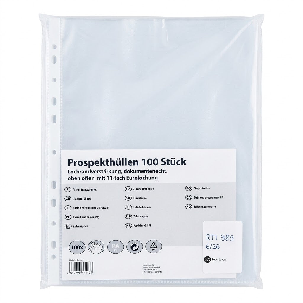 SD Donau Design DIN A4 Clear Document Sleeves|SD In Lebanon