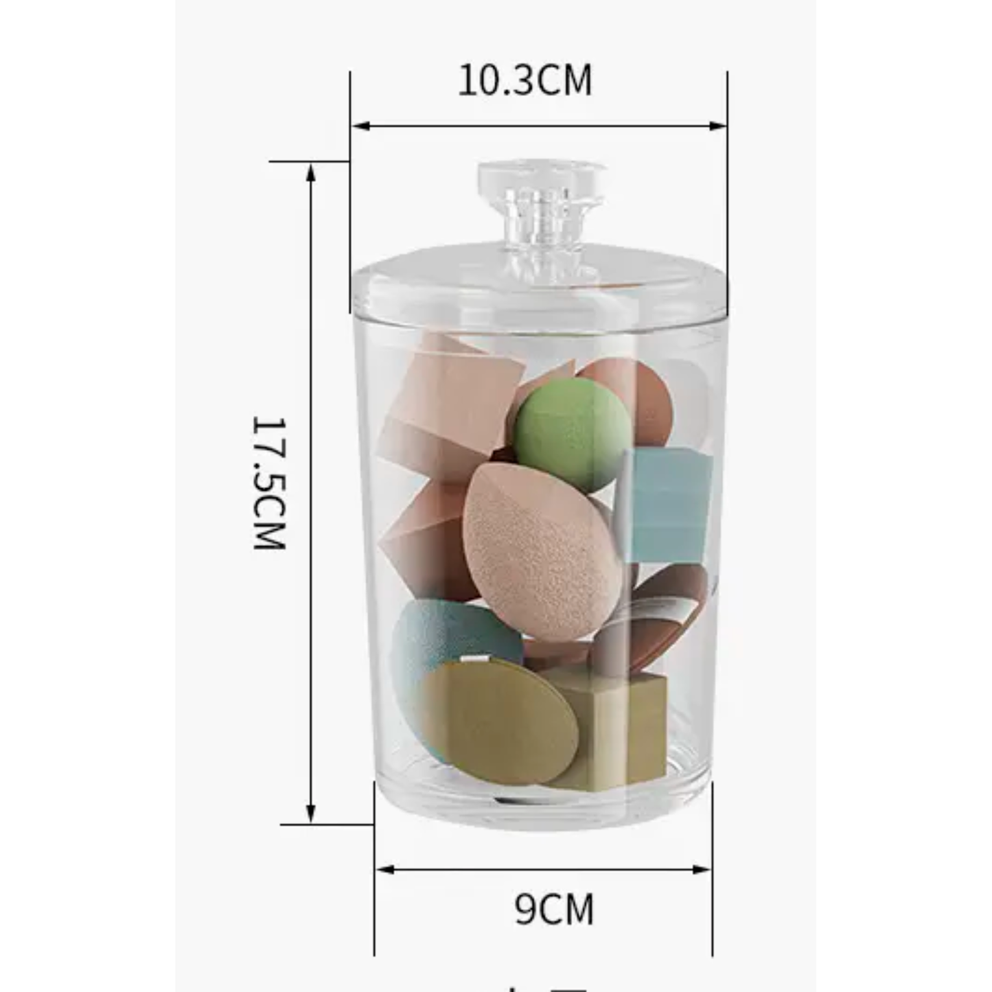 MULTI-USE TRANSPARENT JARS SET OF 3 PCS