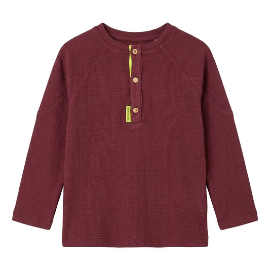 Zara Boy's Plum Buttoned Neck Long Sleeve Pullover Blouse|Zara in Lebanon