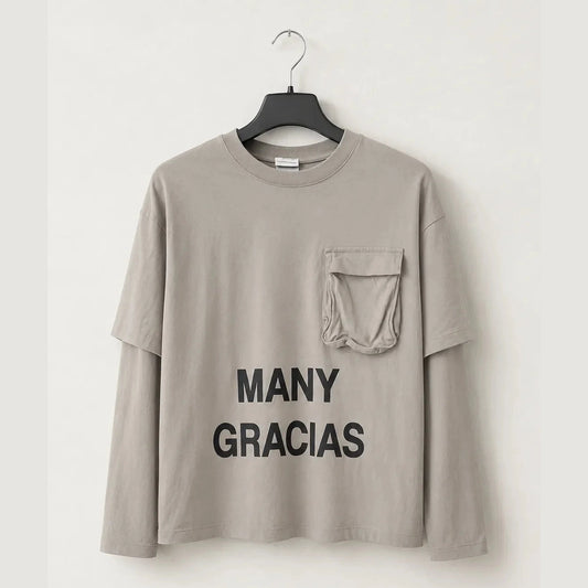 Zara Boy's Greige Front Print With Chest Pocket Long Sleeve Blouse | Zara In Lebanon