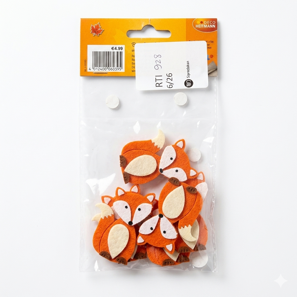 Deco Heitmann Decorative Felt Fox Embellishments Craft & Scrapbooking Set|Deco Heitmann In Lebanon