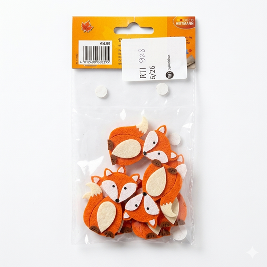 Deco Heitmann Decorative Felt Fox Embellishments Craft & Scrapbooking Set|Deco Heitmann In Lebanon