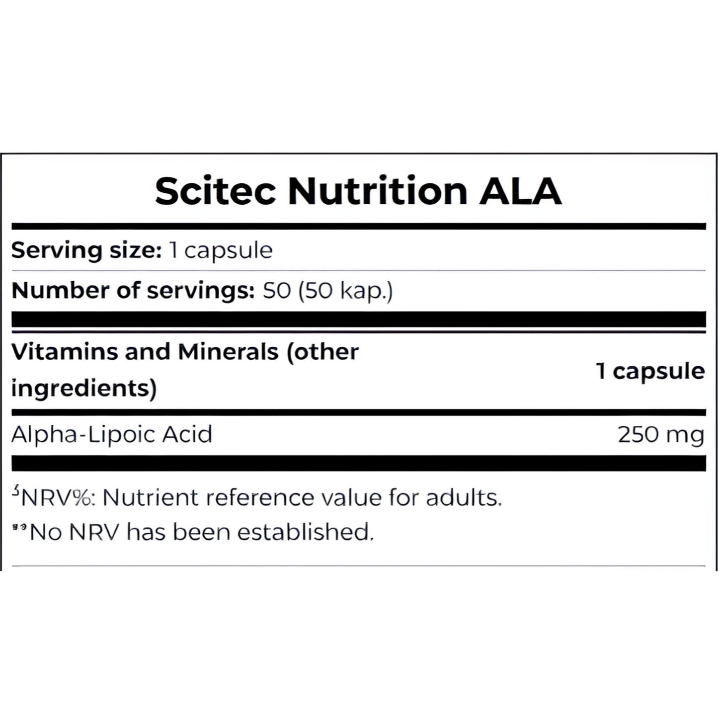 Alpha Lipoic Acid Scitech