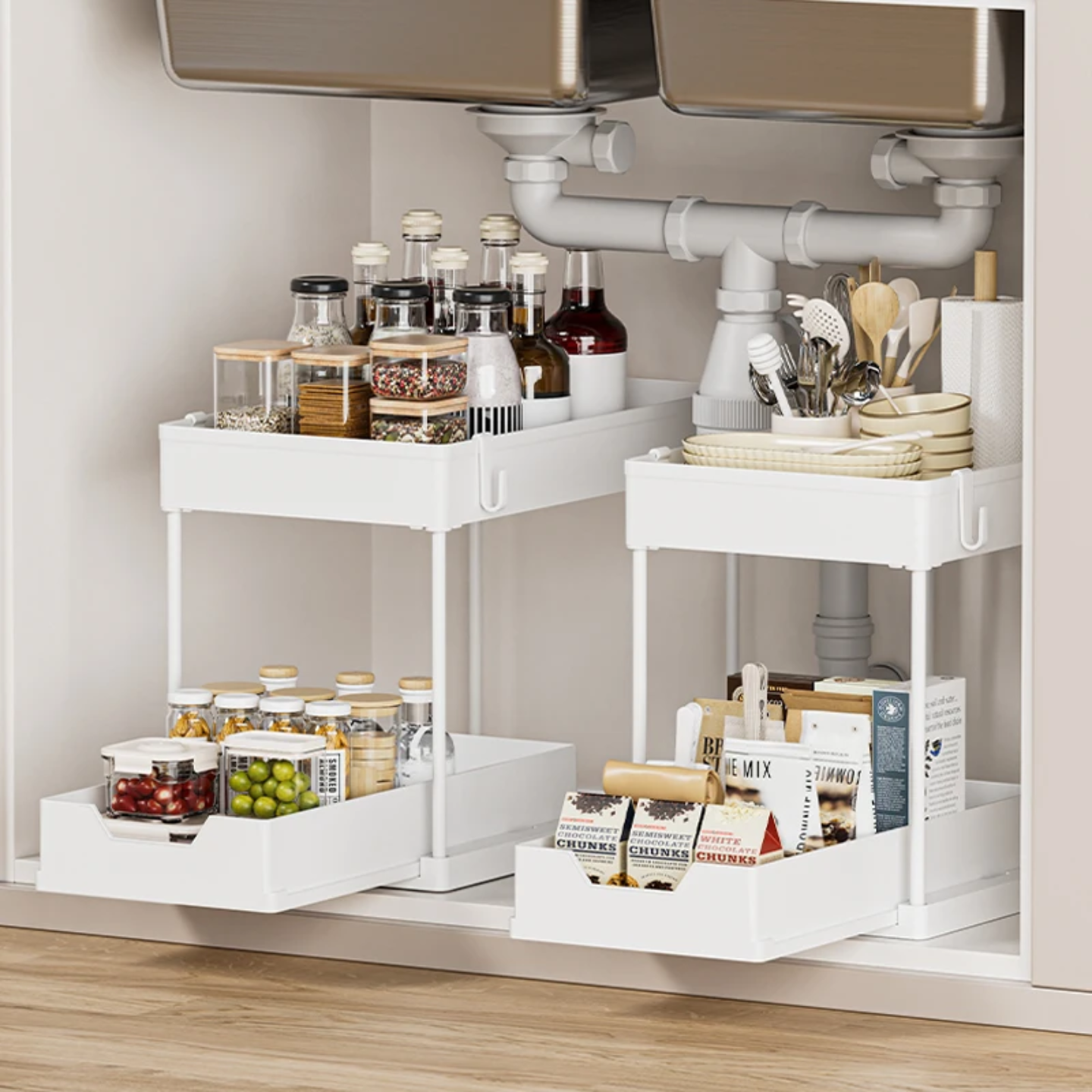 2 LAYER STORAGE SHELF  DRAWER