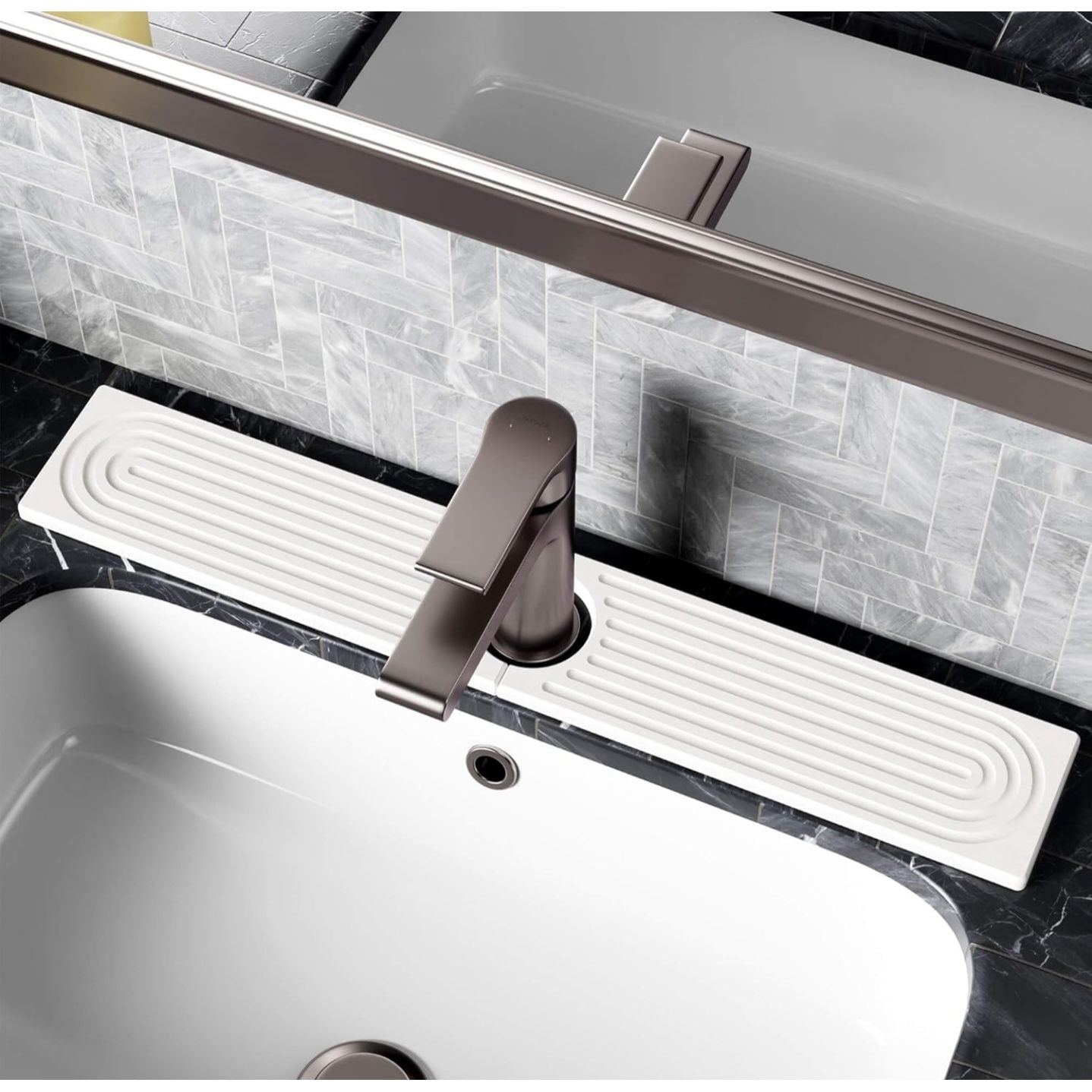 Diatomite Stone Fast Drying Faucet Mat for Sink