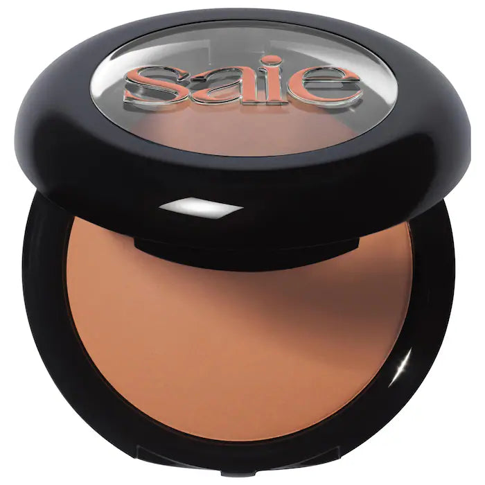 Saie 
SuperSuede™ Radiant Talc-Free Baked Powder Bronzer Color: Amalfi - light to medium with neutral undertones